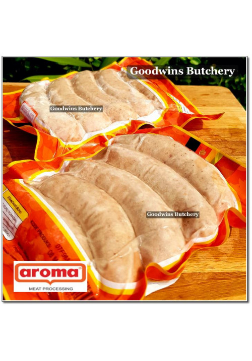 Aroma Bali frozen pork SAUSAGE BRATWURST 12cm 4.5" 5pcs 500g
